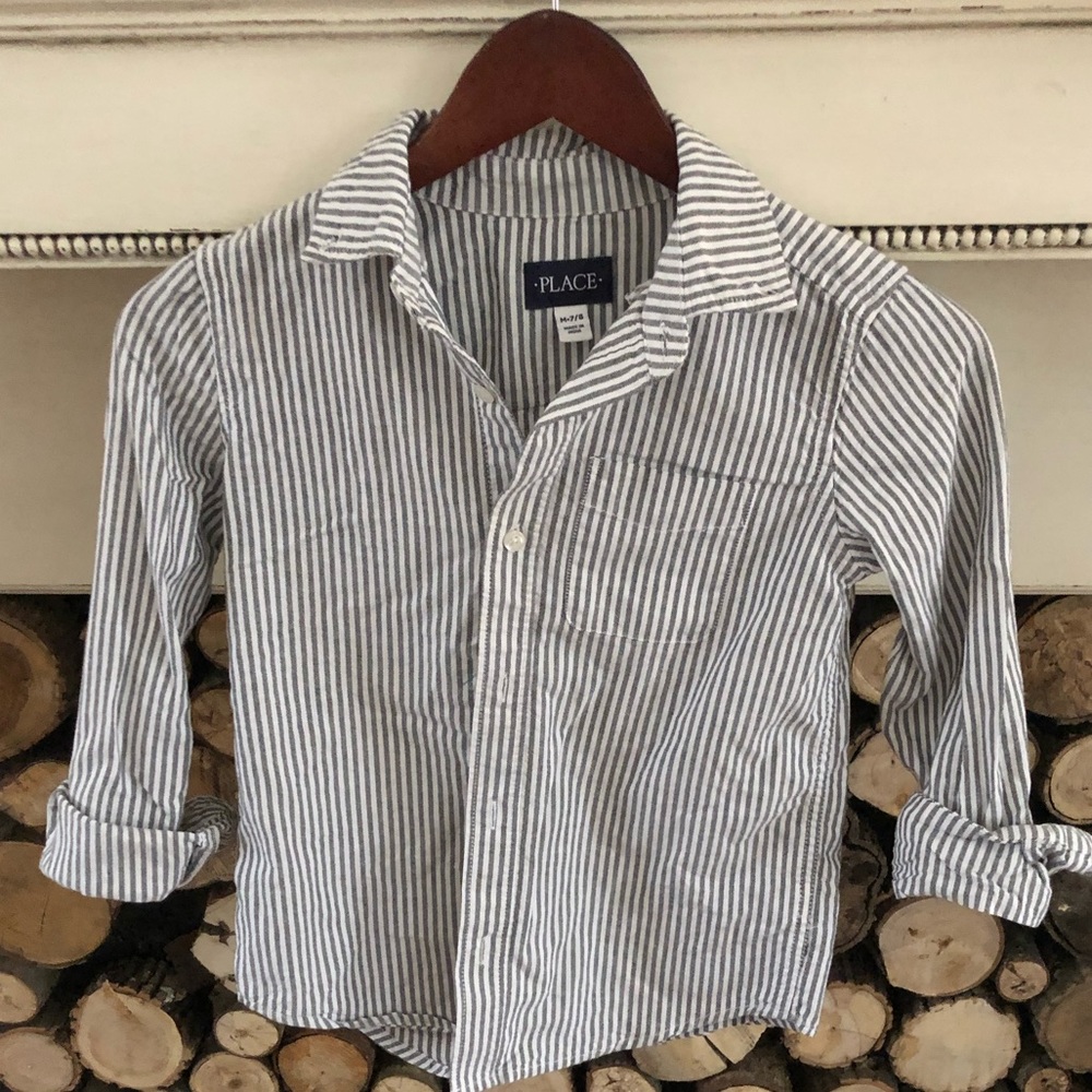 Boys children’s place stripes button up